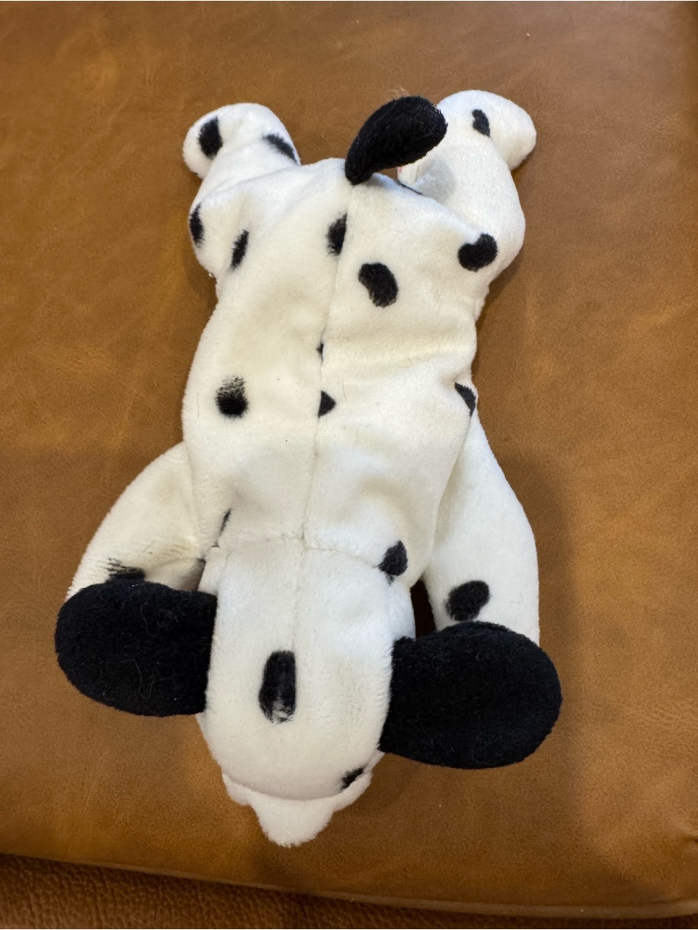 A 1996 Ty Beanie Baby plush toy named Dotty the Dog.